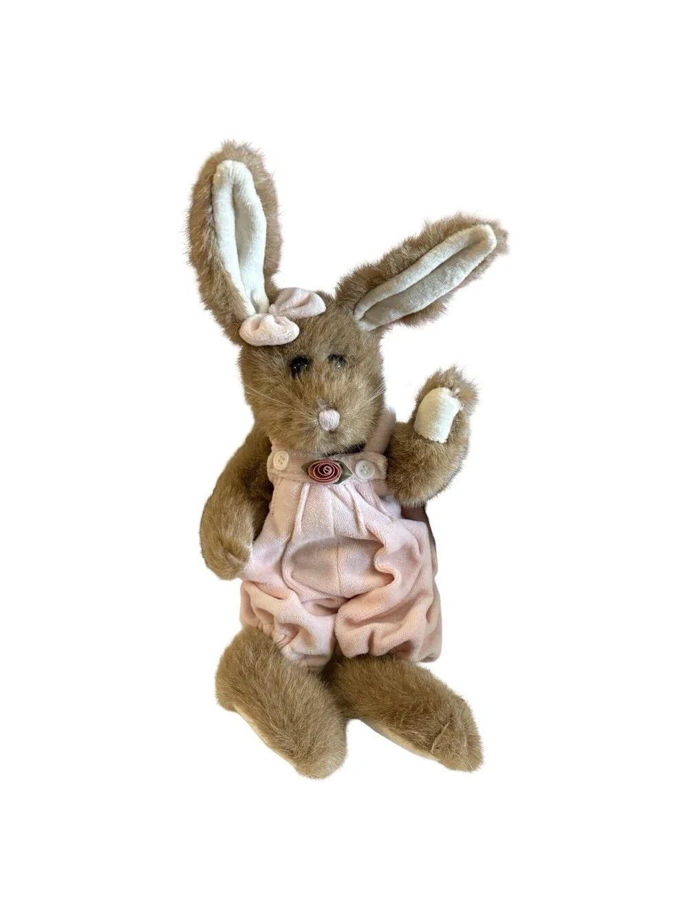 Boyds Bears Collection Allison Plush Bunny Rabbit in Pink Velvet Jumper Easter